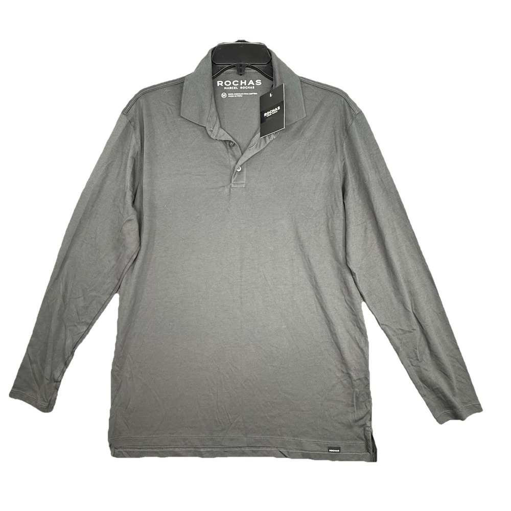New Marcel Rocha‎ Men's Gray Medium  Polo Shirt Made in Peru